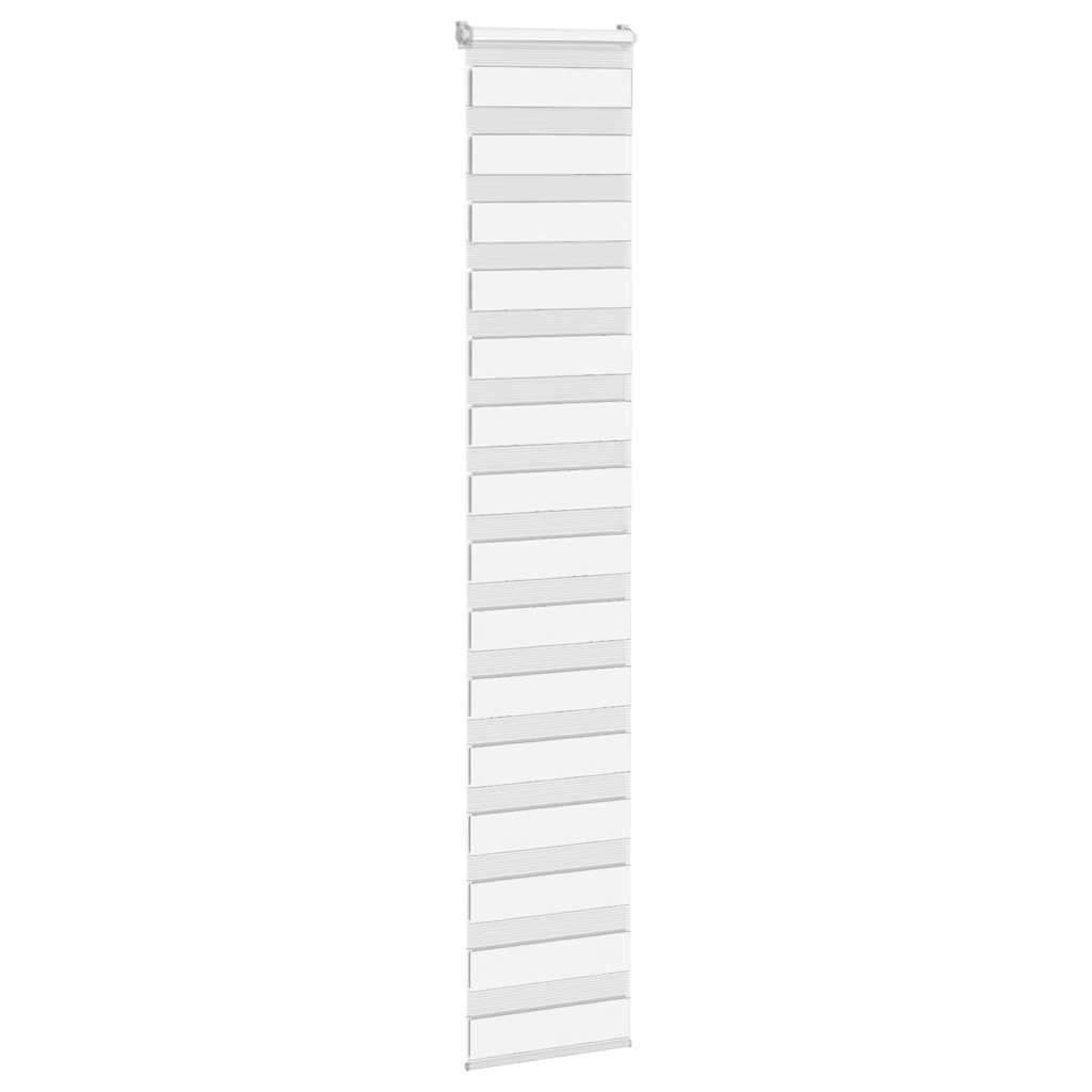 VidaXL store enrouleur zèbre 40x200 cm largeur de tissu 35,9 cm polyester blanc