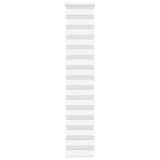VidaXL store enrouleur zèbre 45x200 cm largeur de tissu 40,9 cm polyester blanc