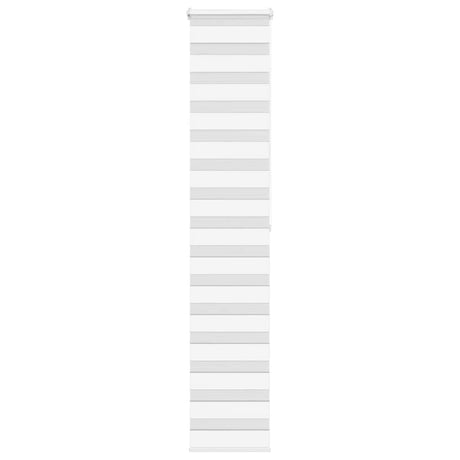 VidaXL store enrouleur zèbre 45x200 cm largeur de tissu 40,9 cm polyester blanc