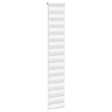 VidaXL store enrouleur zèbre 45x200 cm largeur de tissu 40,9 cm polyester blanc