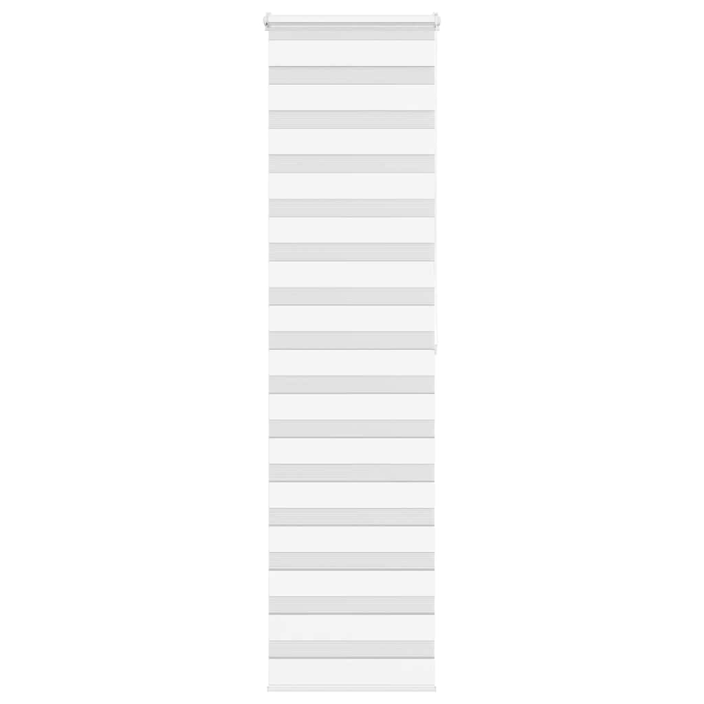 VidaXL store enrouleur zèbre 65x200 cm largeur de tissu 60,9 cm polyester blanc