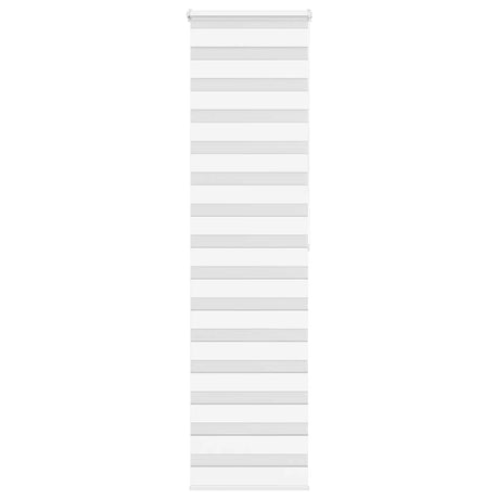 VidaXL store enrouleur zèbre 65x200 cm largeur de tissu 60,9 cm polyester blanc