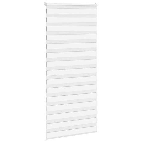 VidaXL store enrouleur zèbre 100x200 cm largeur de tissu 95,9 cm polyester blanc