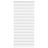 VidaXL store enrouleur zèbre 105x200 cm largeur de tissu 100,9 cm polyester blanc
