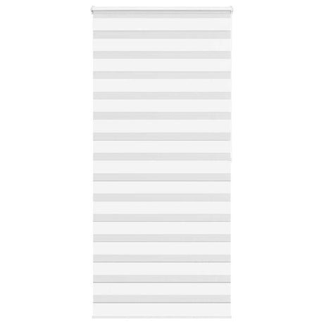 VidaXL store enrouleur zèbre 105x200 cm largeur de tissu 100,9 cm polyester blanc
