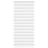 Vidaxl Zebra Roller Blind 110x200 cm Staubbreite 105,9 cm Polyester weiß