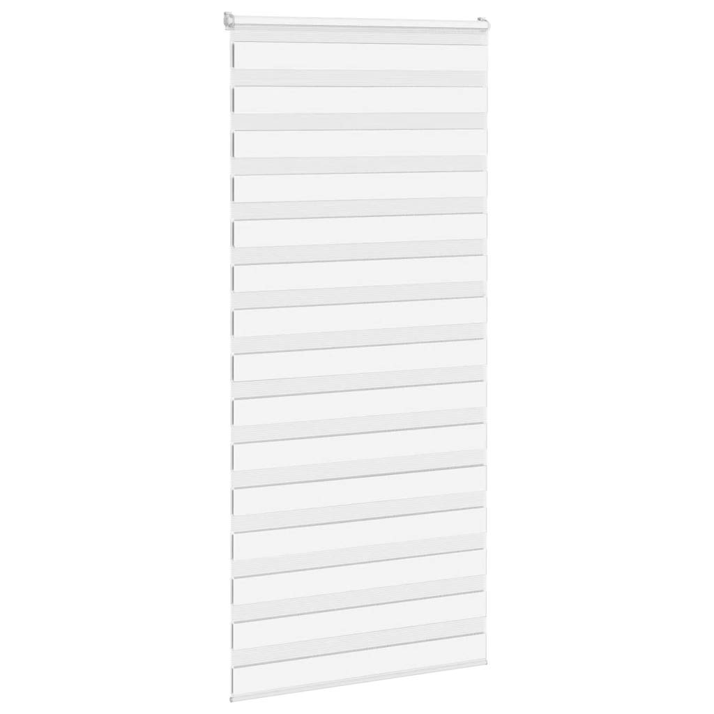 Vidaxl Zebra Roller Blind 115x200 cm Šířka prachu 110,9 cm polyesterová bílá