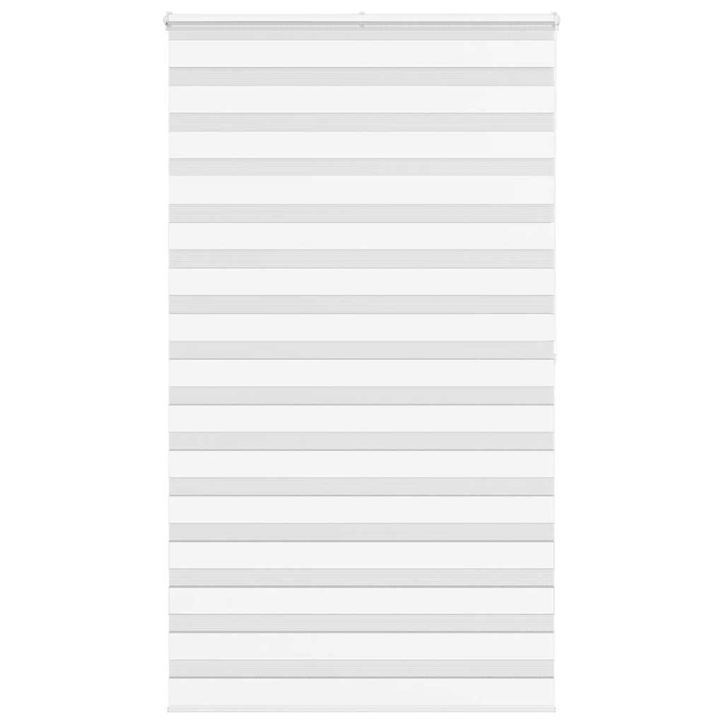 Vidaxl zebra rullo cieco 125x200 cm Larghezza tessuto 120,9 cm in poliestere bianco