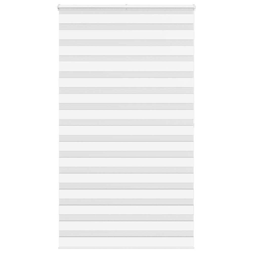 VidaXL store enrouleur zèbre 125x200 cm largeur du tissu 120,9 cm polyester blanc
