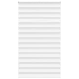 VidaXL store enrouleur zèbre 125x200 cm largeur du tissu 120,9 cm polyester blanc