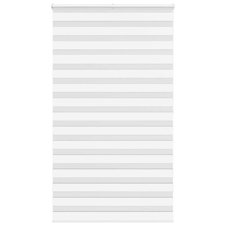 VidaXL store enrouleur zèbre 125x200 cm largeur du tissu 120,9 cm polyester blanc