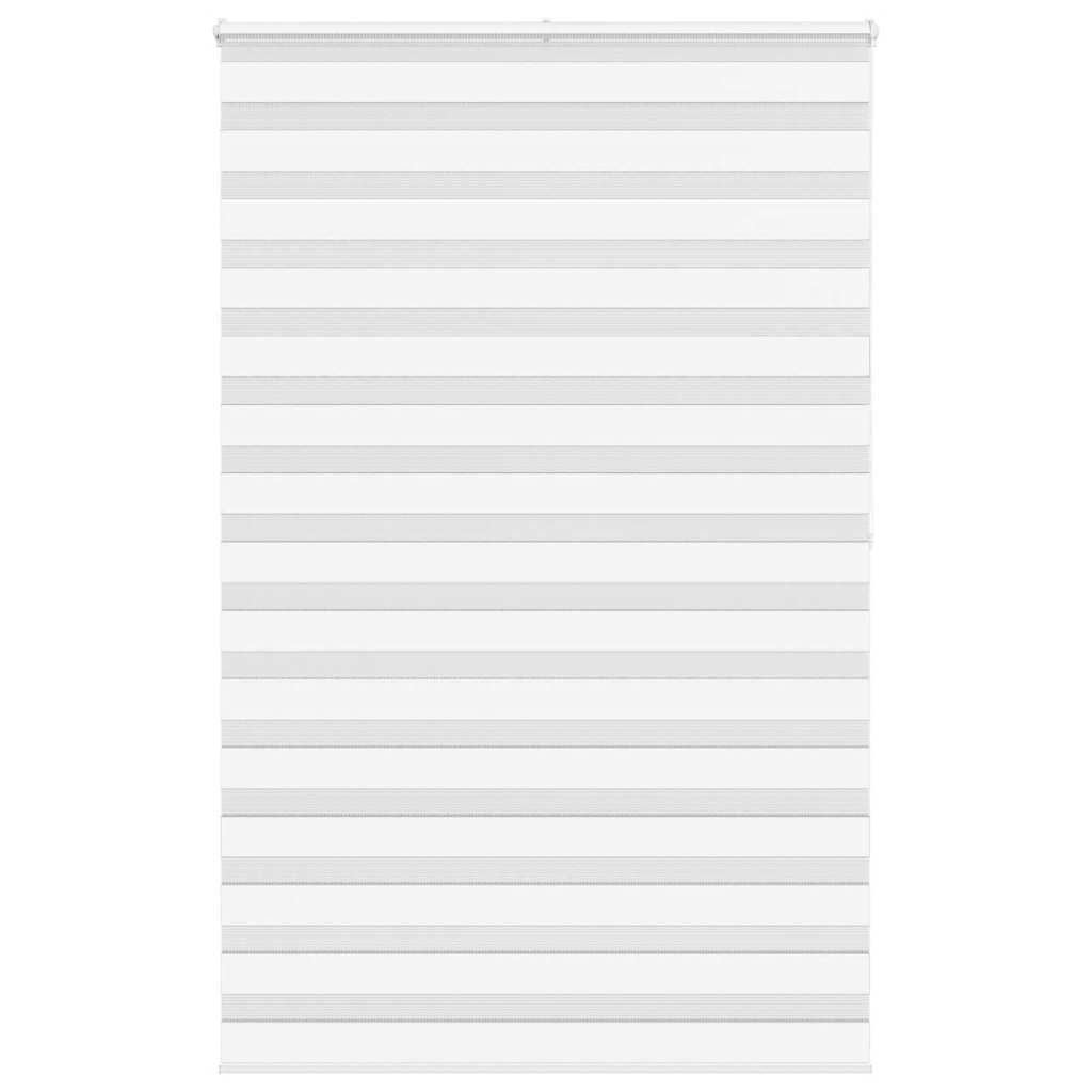 VidaXL store enrouleur zèbre 150x200 cm largeur de tissu 145,9 cm polyester blanc