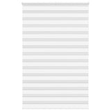 VidaXL store enrouleur zèbre 150x200 cm largeur de tissu 145,9 cm polyester blanc