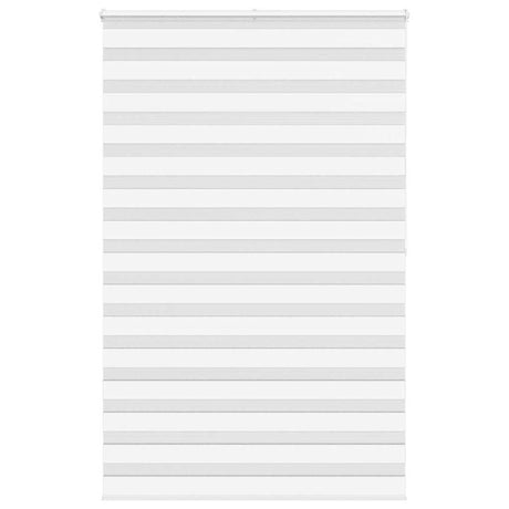VidaXL store enrouleur zèbre 150x200 cm largeur de tissu 145,9 cm polyester blanc