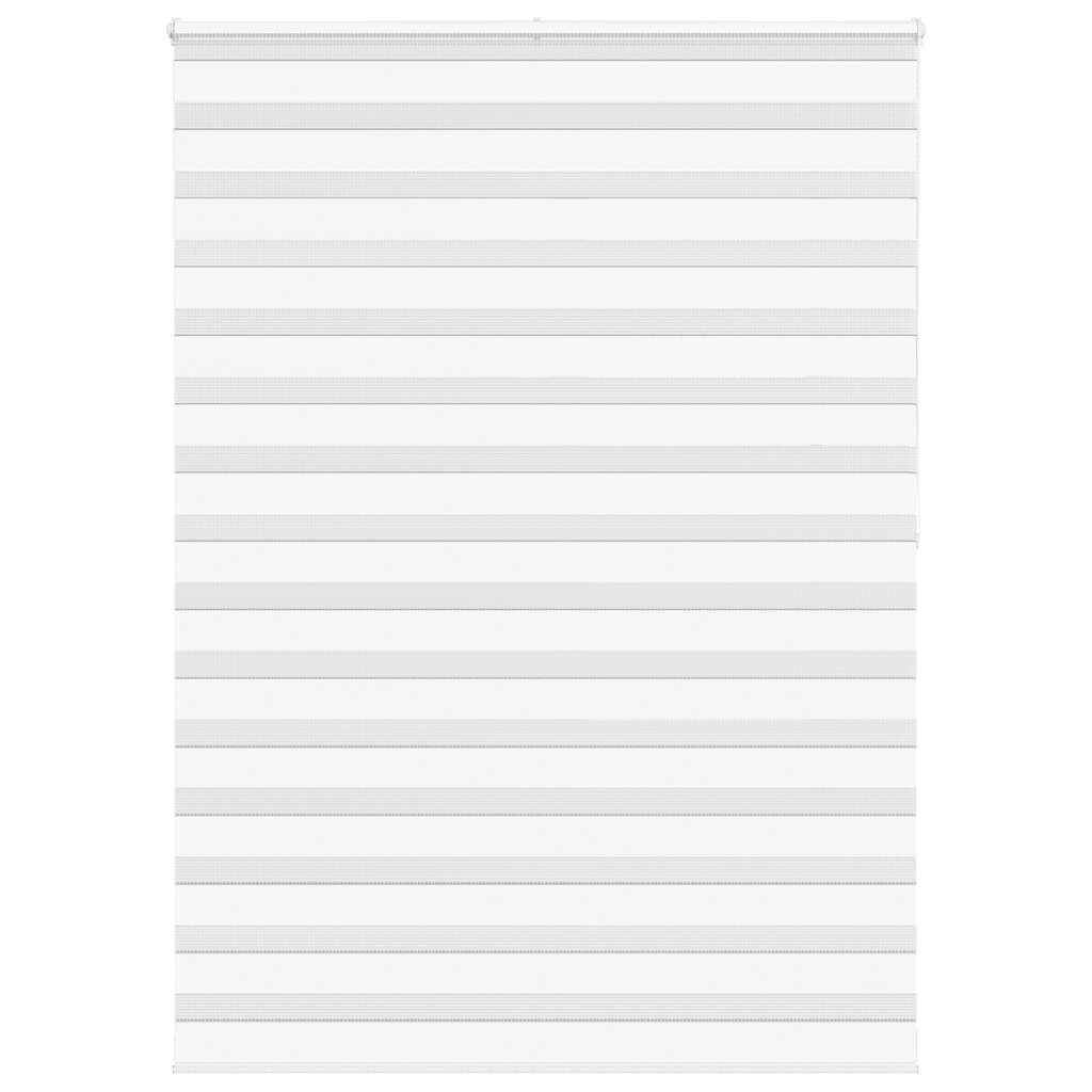 VidaXL store enrouleur zèbre 160x200 cm largeur de tissu 155,9 cm polyester blanc