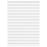 VidaXL store enrouleur zèbre 160x200 cm largeur de tissu 155,9 cm polyester blanc