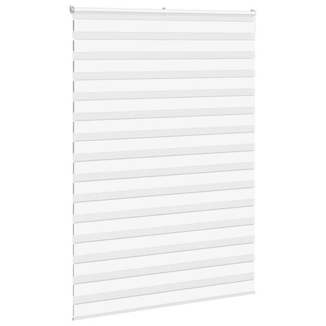 VidaXL store enrouleur zèbre 160x200 cm largeur de tissu 155,9 cm polyester blanc