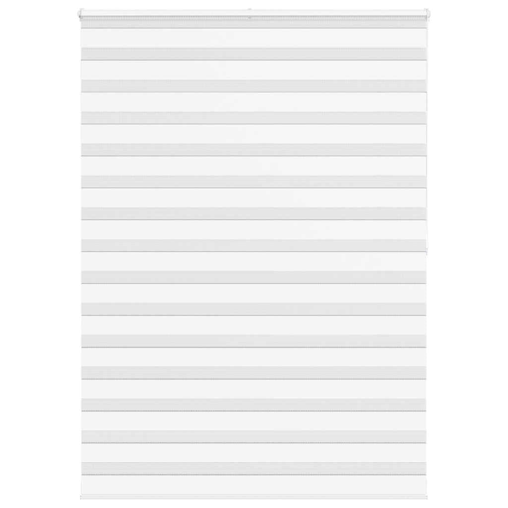 VidaXL store enrouleur zèbre 165x200 cm largeur du tissu 160,9 cm polyester blanc