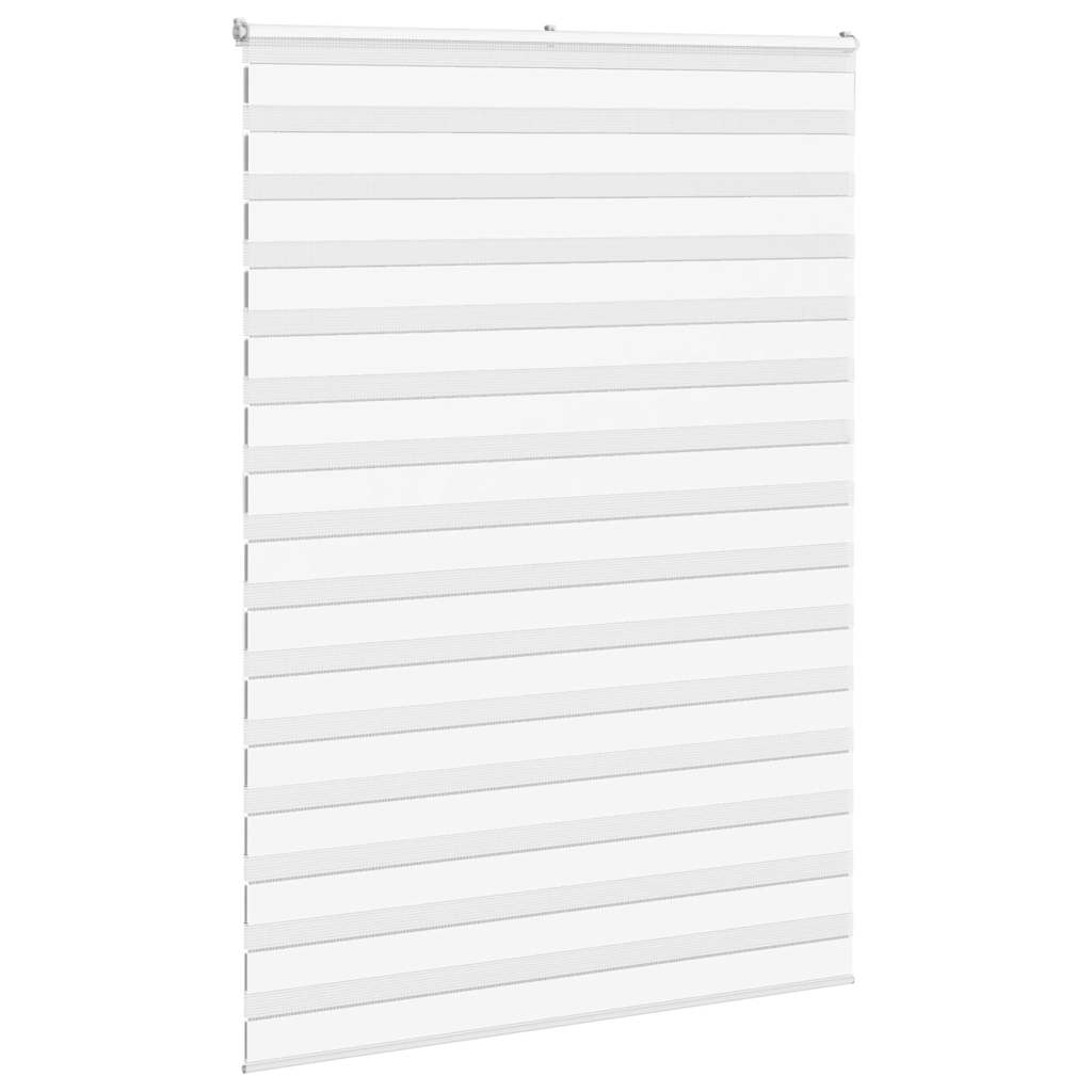 Vidaxl Zebra Roller Blind 165x200 cm Staubbreite 160,9 cm Polyester weiß