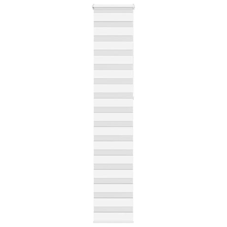 VidaXL store enrouleur zèbre 40x230 cm largeur de tissu 35,9 cm polyester blanc