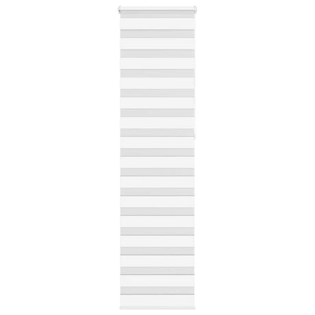 VidaXL store enrouleur zèbre 55x230 cm largeur de tissu 50,9 cm polyester blanc