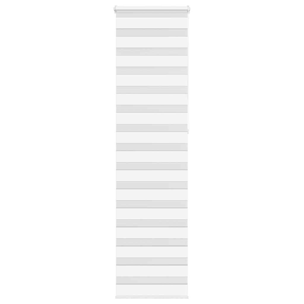VidaXL store enrouleur zèbre 60x230 cm largeur de tissu 55,9 cm polyester blanc
