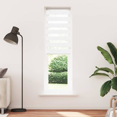 Vidaxx store enrouleur zèbre 65x230 cm largeur de tissu 60,9 cm polyester blanc