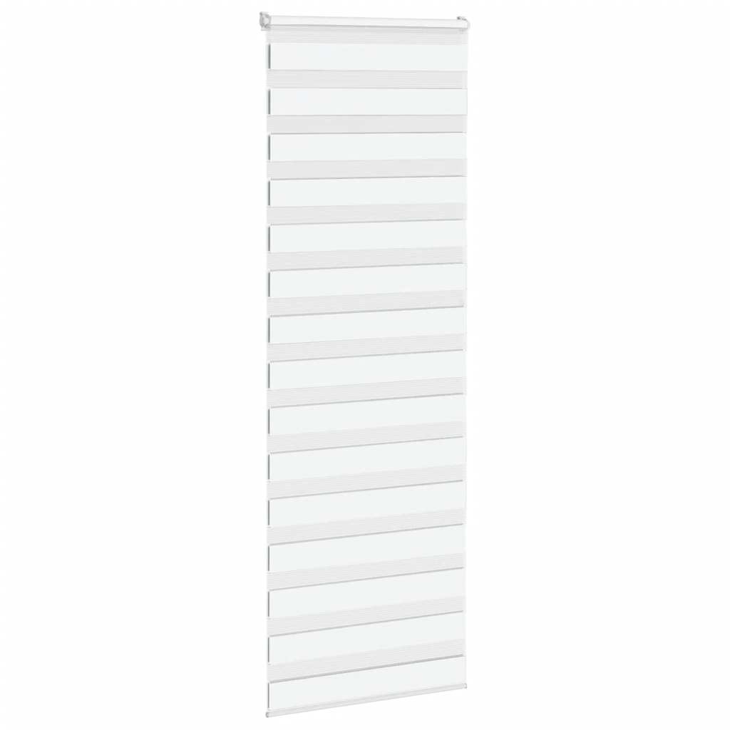 Vidaxl Zebra Rouleau aveugle 75x230 cm Largeur de tissu 70,9 cm Polyester blanc