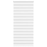 Vidaxl Zebra Roller Blind 100x230 cm Szerokość tkaniny 95,9 cm poliestrowa biała