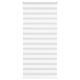 VidaXL store enrouleur zèbre 110x230 cm largeur du tissu 105,9 cm polyester blanc
