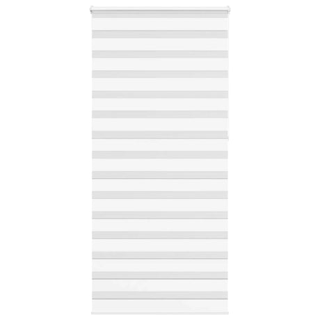 VidaXL store enrouleur zèbre 110x230 cm largeur du tissu 105,9 cm polyester blanc