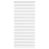 VidaXL store enrouleur zèbre 115x230 cm largeur du tissu 110,9 cm polyester blanc
