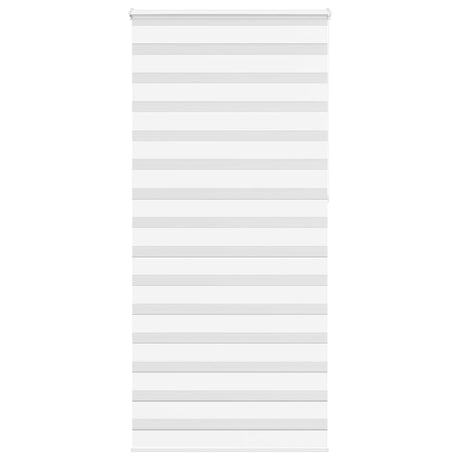 VidaXL store enrouleur zèbre 115x230 cm largeur du tissu 110,9 cm polyester blanc