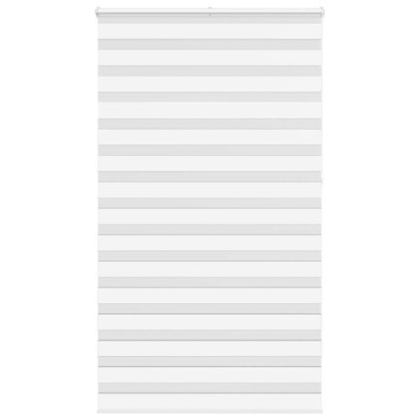 VidaXL store enrouleur zèbre 125x230 cm largeur du tissu 120,9 cm polyester blanc