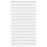VidaXL store enrouleur zèbre 130x230 cm largeur du tissu 125,9 cm polyester blanc