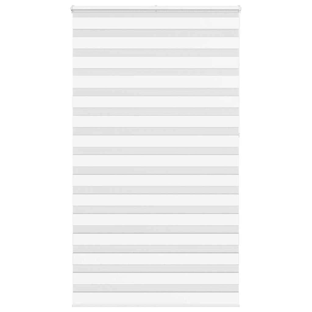 VidaXL store enrouleur zèbre 135x230 cm largeur du tissu 130,9 cm polyester blanc