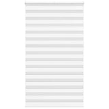 VidaXL store enrouleur zèbre 135x230 cm largeur du tissu 130,9 cm polyester blanc