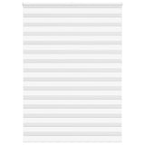 VidaXL store enrouleur zèbre 155x230 cm largeur du tissu 150,9 cm polyester blanc