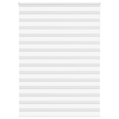 VidaXL store enrouleur zèbre 155x230 cm largeur du tissu 150,9 cm polyester blanc