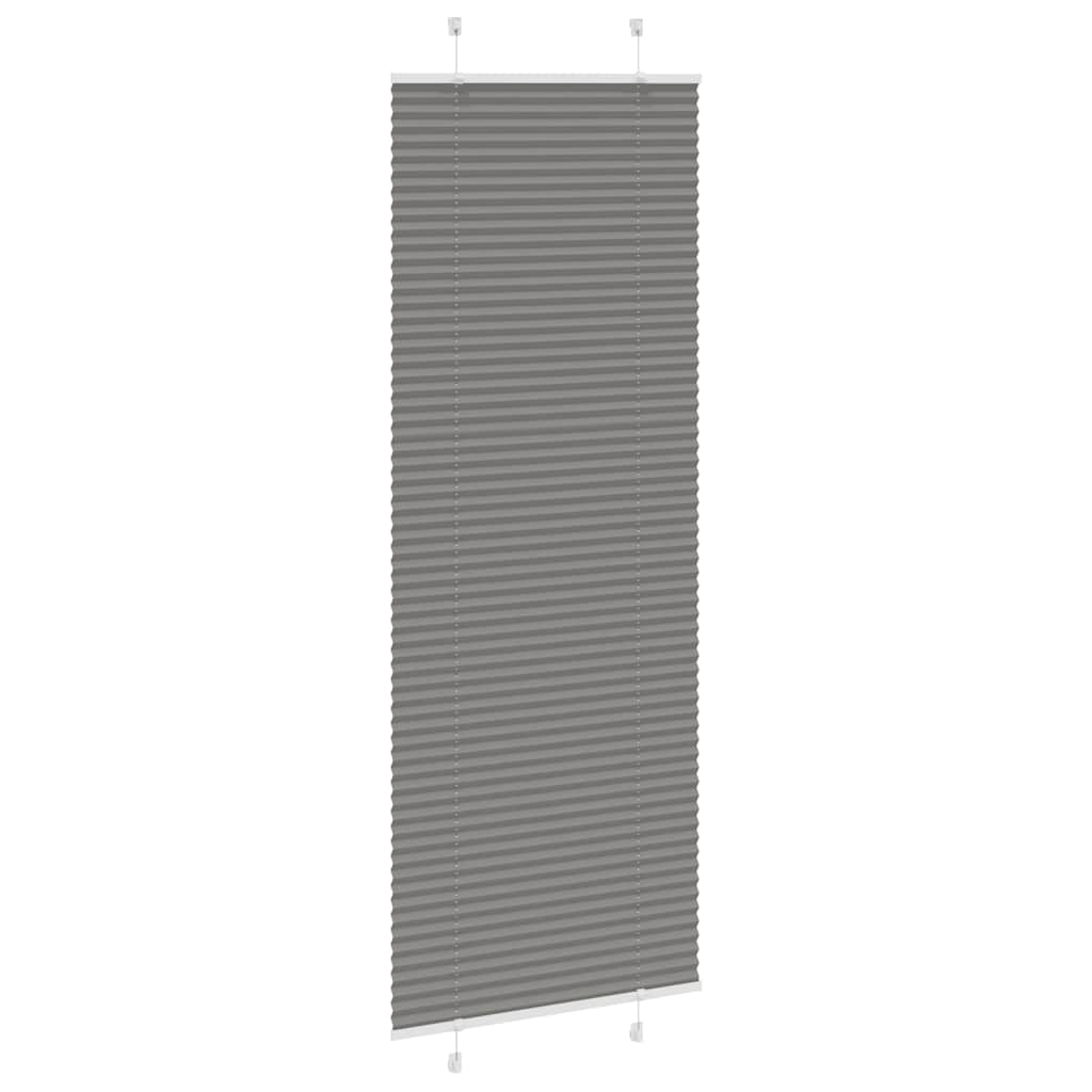 Vidaxl plissé rolgordijn 80x200 cm stofbreedte 79,4 cm antraciet