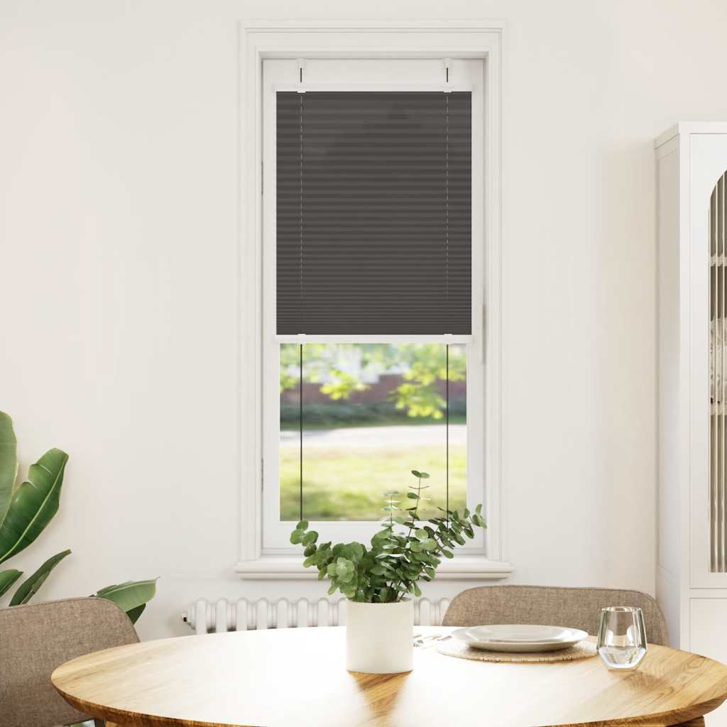 Vidaxl plissé rolgordijn 50x100 cm stofbreedte 49,4 cm polyester zwart