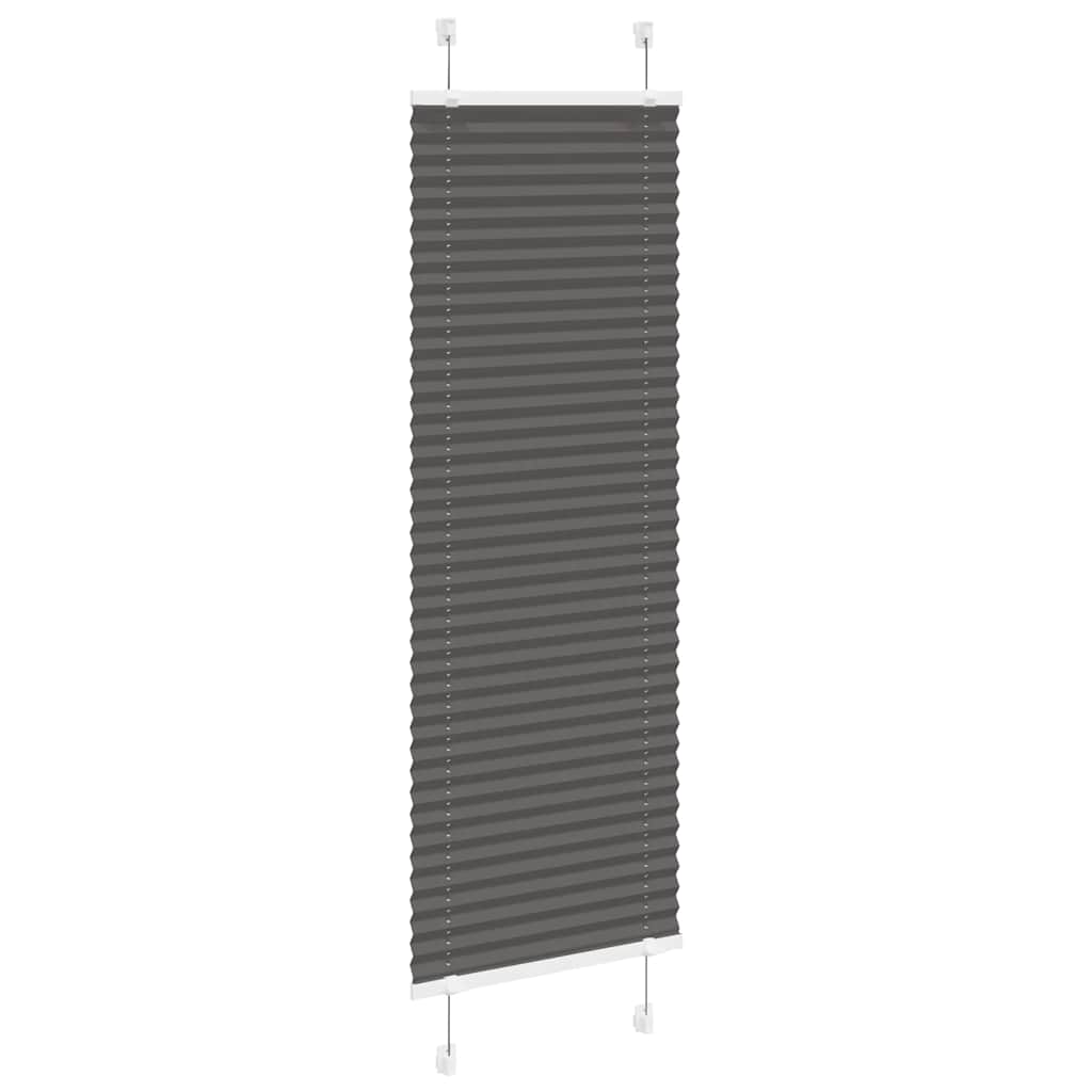 Vidaxl plissé rolgordijn 50x100 cm stofbreedte 49,4 cm polyester zwart