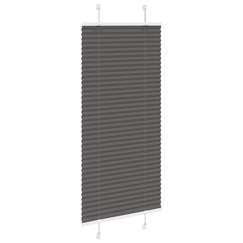 Vidaxl plissé rolgordijn 65x100 cm stofbreedte 64,4 cm polyester zwart