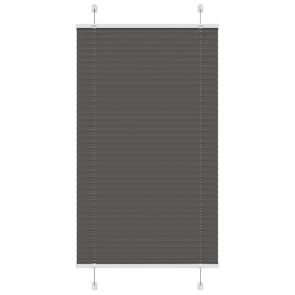 Vidaxl plissé rolgordijn 70x100 cm stofbreedte 69,4 cm polyester zwart