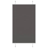 Vidaxl plissé rolgordijn 80x100 cm stofbreedte 79,4 cm polyester zwart