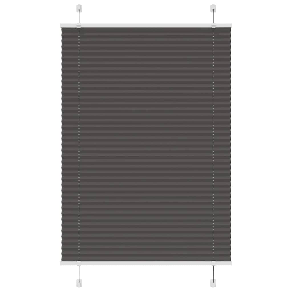 Vidaxl plissé rolgordijn 85x100 cm stofbreedte 84,4 cm polyester zwart