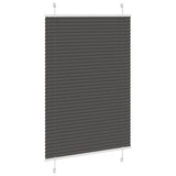 Vidaxl plissé rolgordijn 85x100 cm stofbreedte 84,4 cm polyester zwart