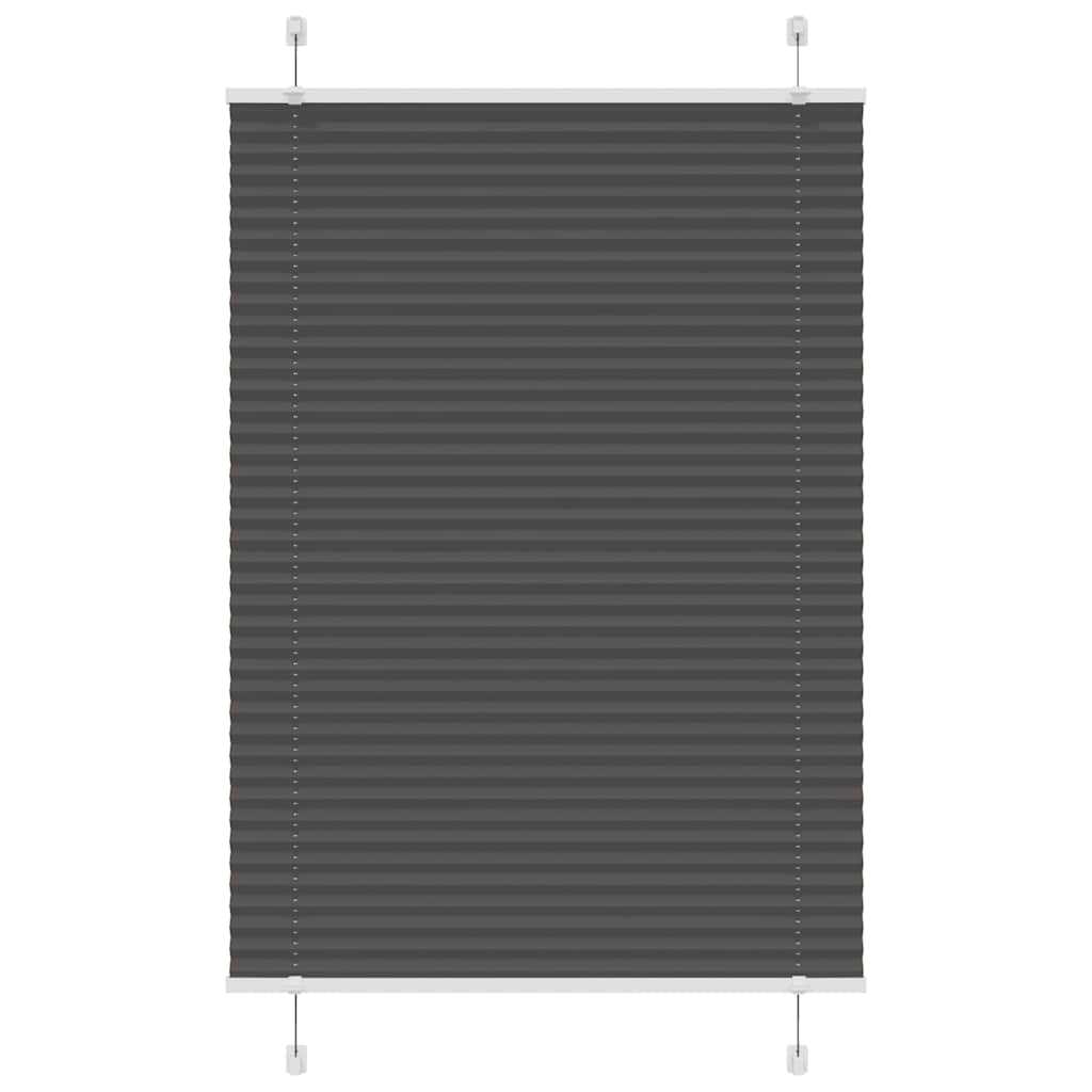 Vidaxl plissé rolgordijn 95x100 cm stofbreedte 94,4 cm polyester zwart