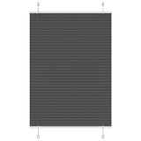 Vidaxl plissé rolgordijn 95x100 cm stofbreedte 94,4 cm polyester zwart