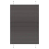 Vidaxl plissé rolgordijn 100x100 cm stofbreedte 99,4cm polyester zwart